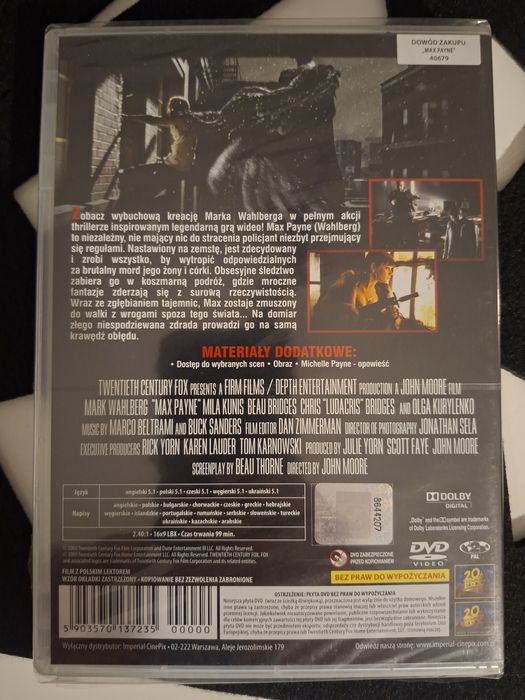 Max Payne Dvd PL