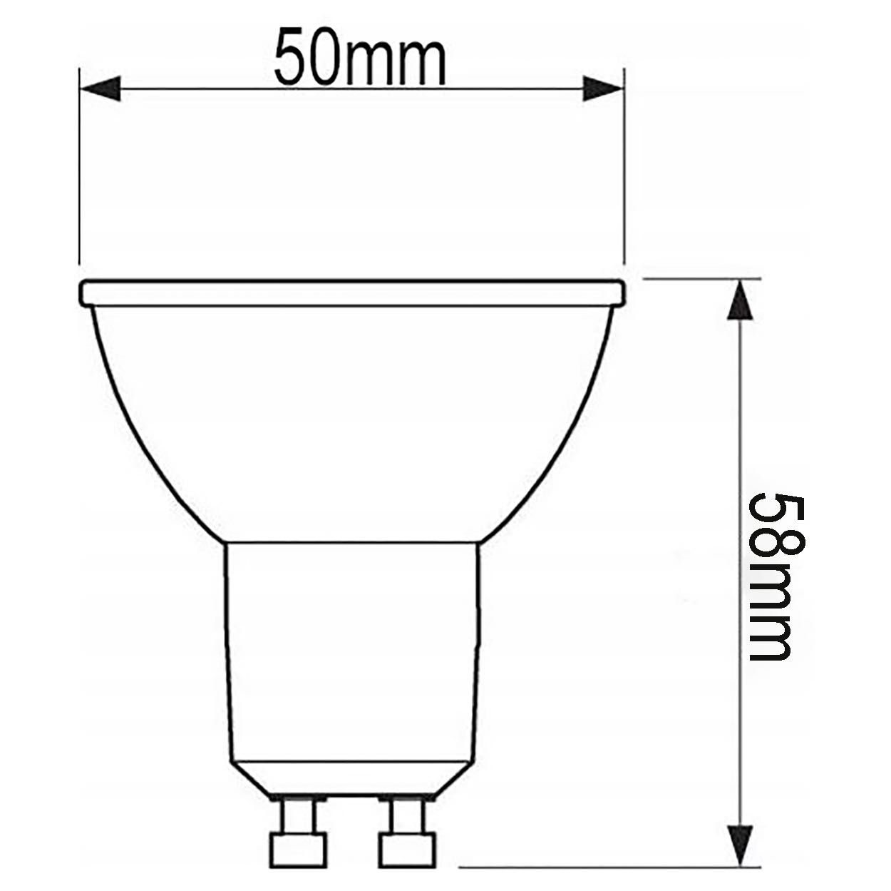 10 x Żarówka HALOGEN LED GU10 6W 60W LUMILED 4000K