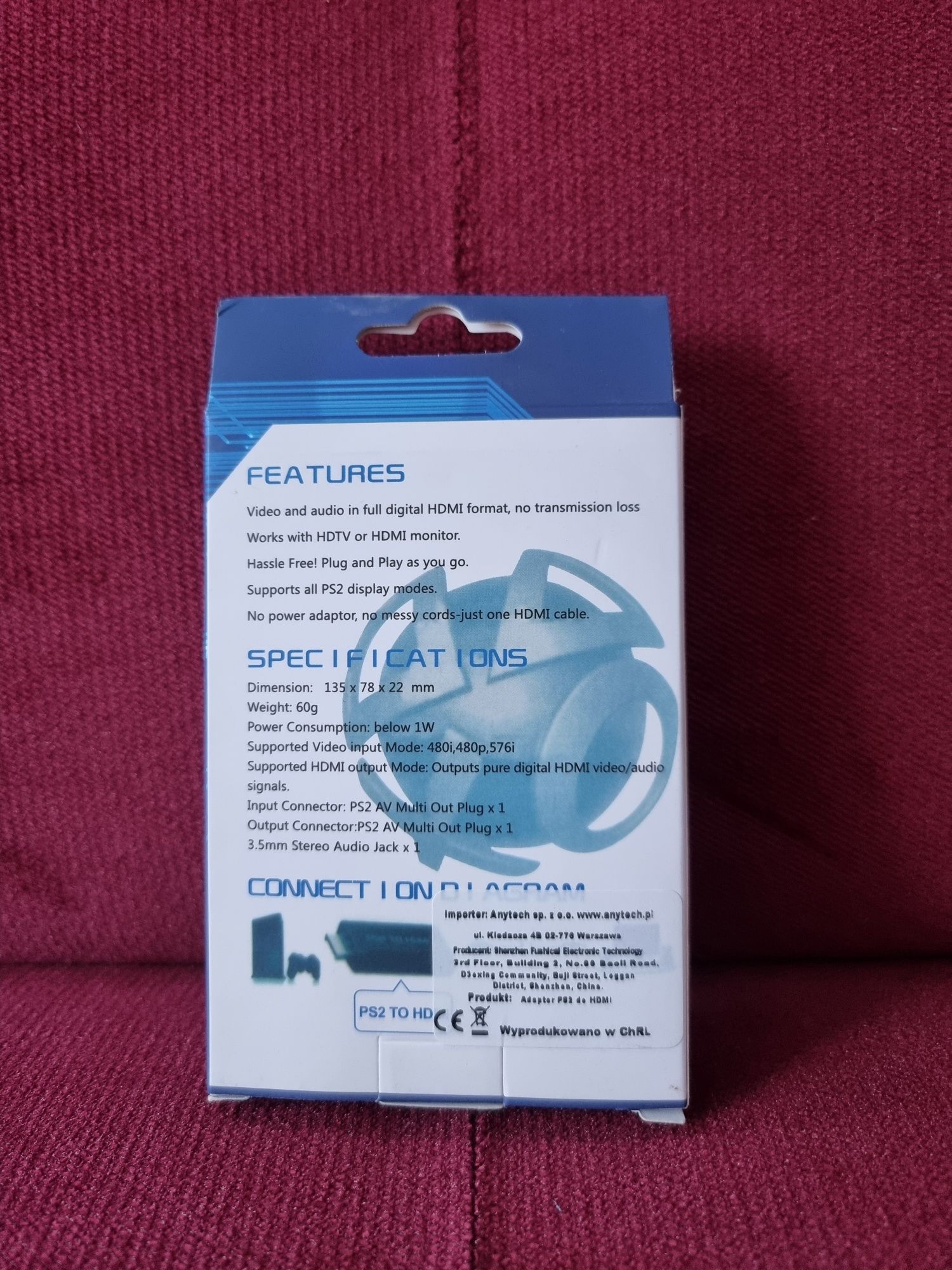 Adapter HDMI do Playstation 2