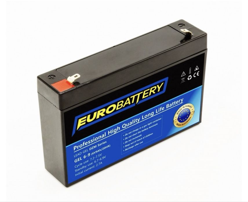 Акумуляторна гелева батарея 6v-9ah