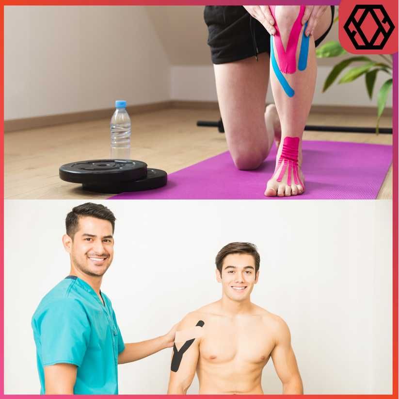 TAŚMA KINEZJOLOGICZNA TAPE taping kolana twarzy plaster 5M różowa