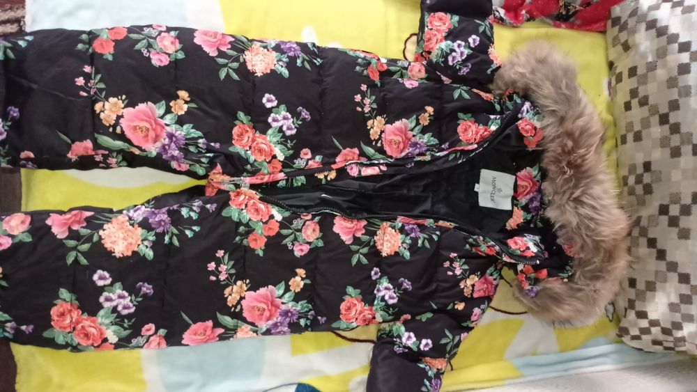 Комбінезон на пуху,мех єнот