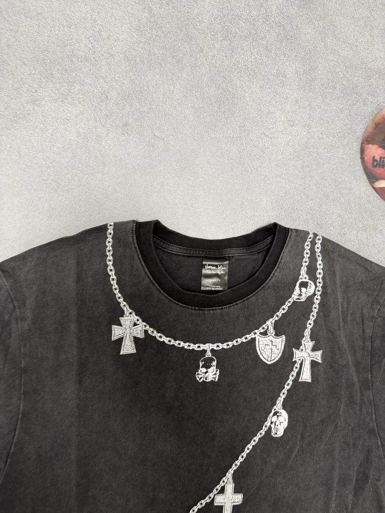 футболка Number Nine skeleton chain skeleton rick owens