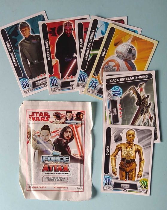 Star Wars , pack trading cards, stickers, Topps Force Attax etc