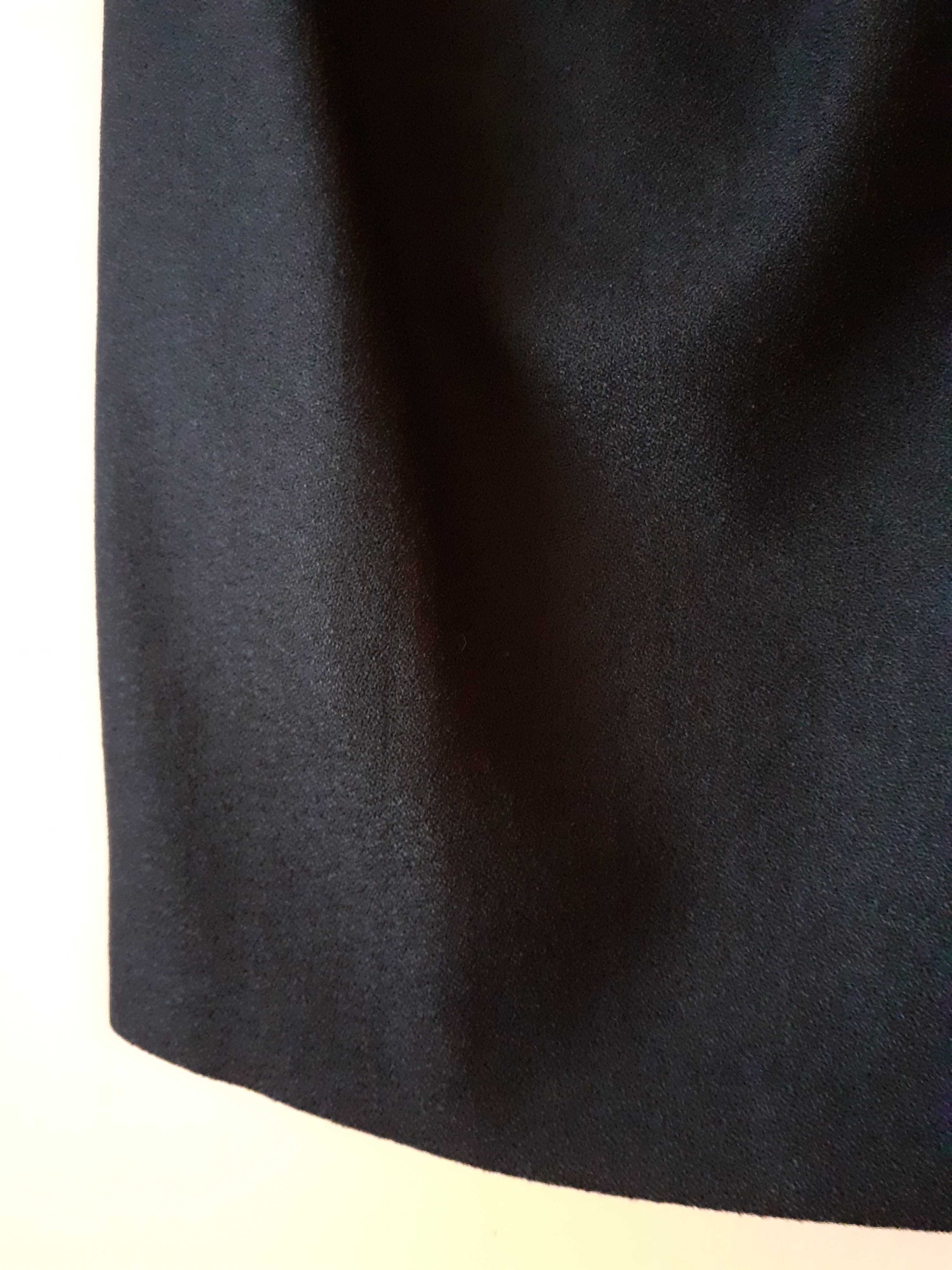 38 40 42 Spódnica midi czarna wełniana 100% wełna basic vintage retro