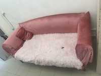 Sofa rosa veludo