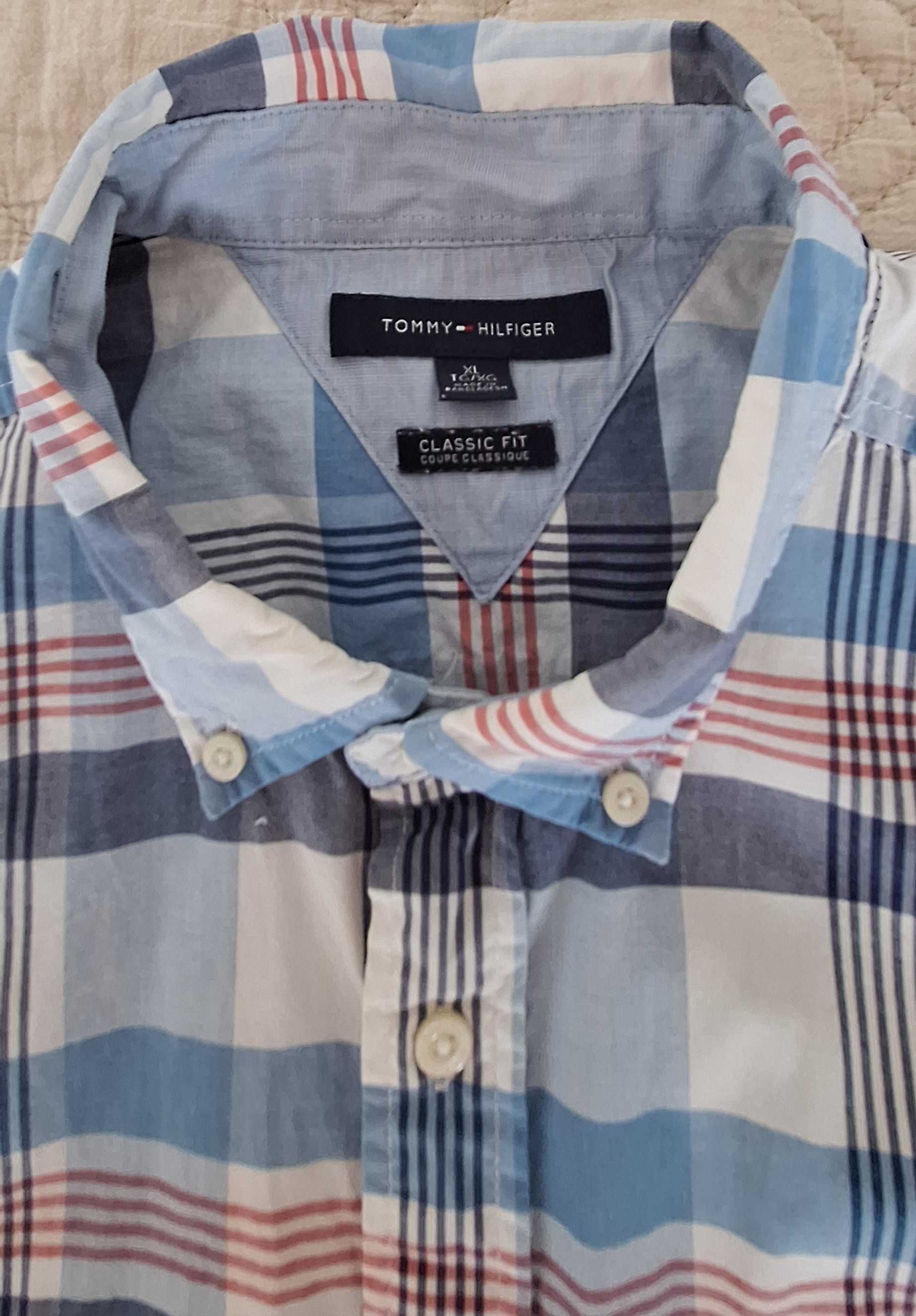 Koszula męska Tommy Hilfiger krótki rękaw rozm XL