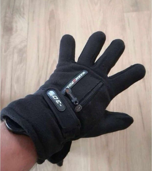 Rękawiczki polarowe ocieplane zimowe męskie ciepłe