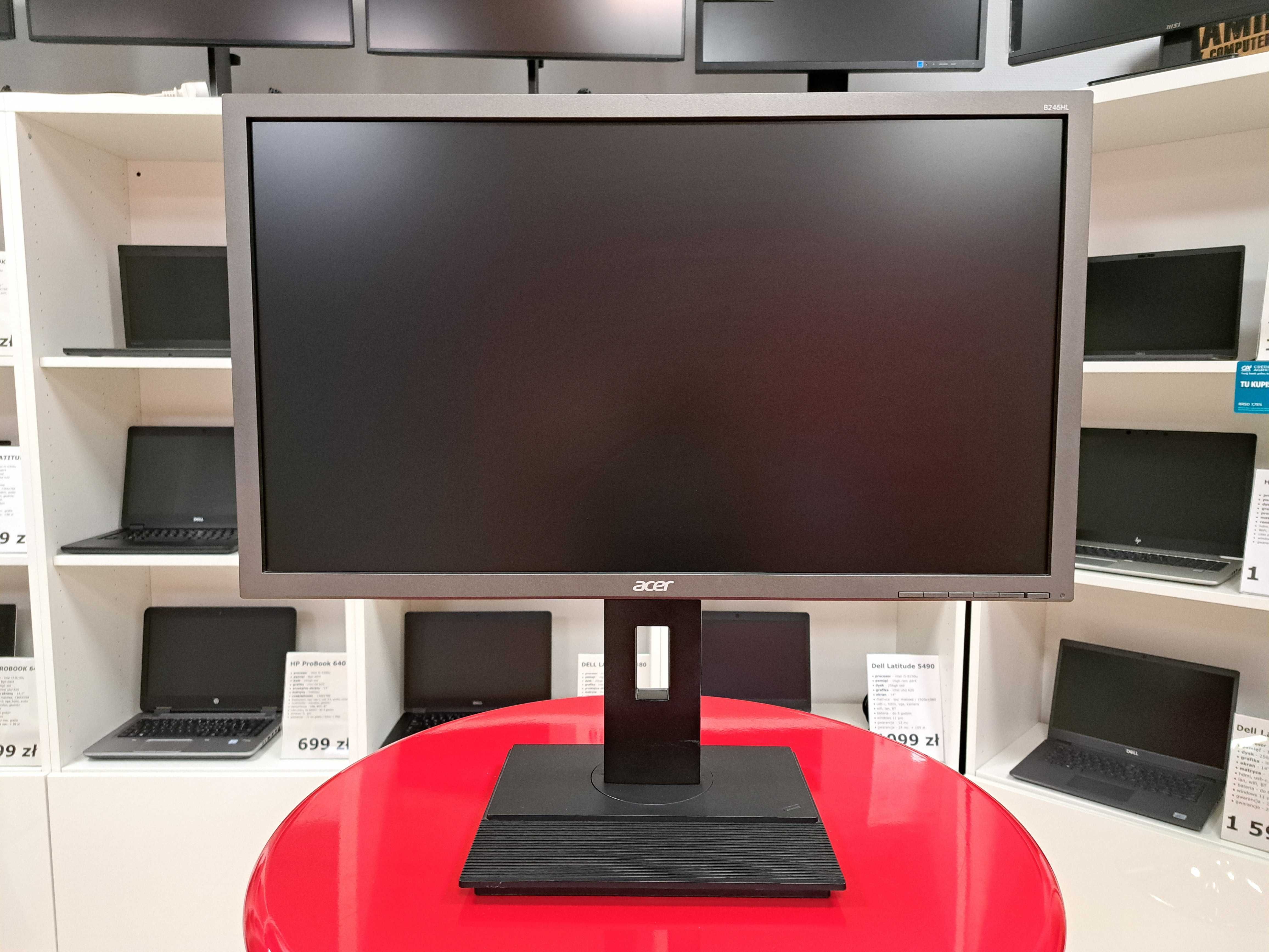Monitor Acer B246HL 24" FHD LED VGA DP DVI Pełna Regulacja GW6MC