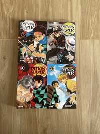 Conjunto de 4 Mangas Demon Slayer