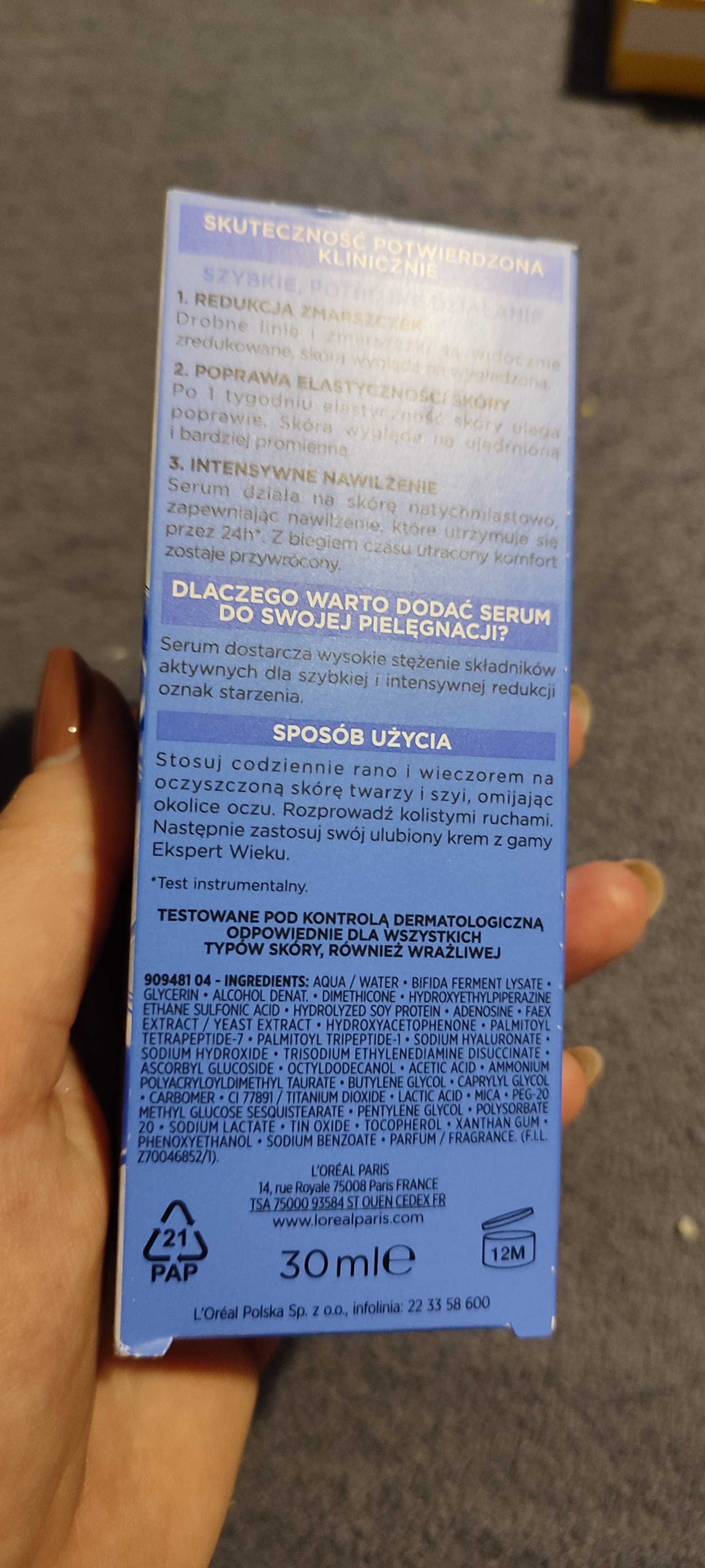 Loreal Ekspert Wieku Przeciwzmarszczkowe Serum z Kolagenem 30ml