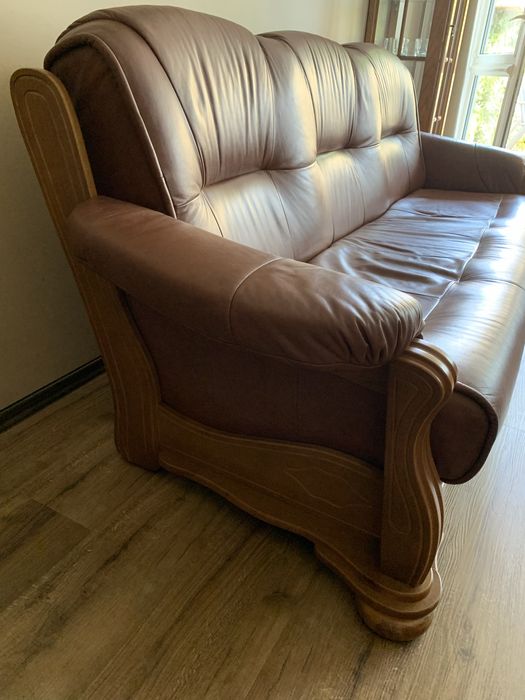 Skórzana sofa + 2 fotele