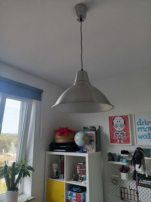 Lampa IKEA T0705 sufitowa wisząca aluminiowa średnica 38 cm