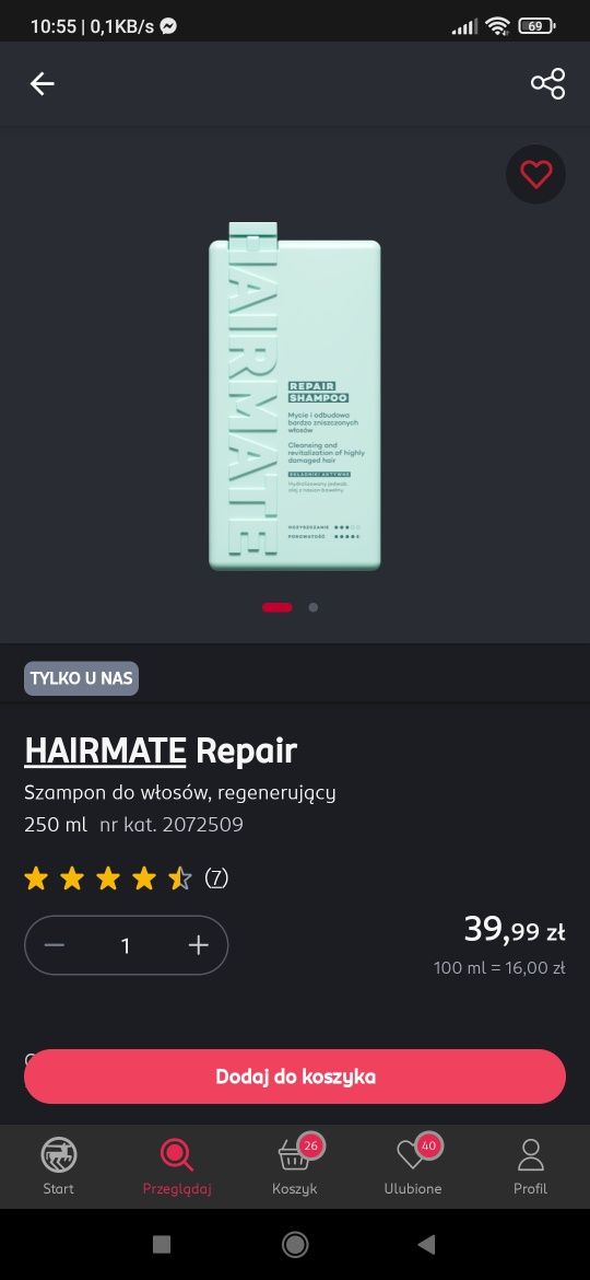 Odżywka maska Hairmate repair
