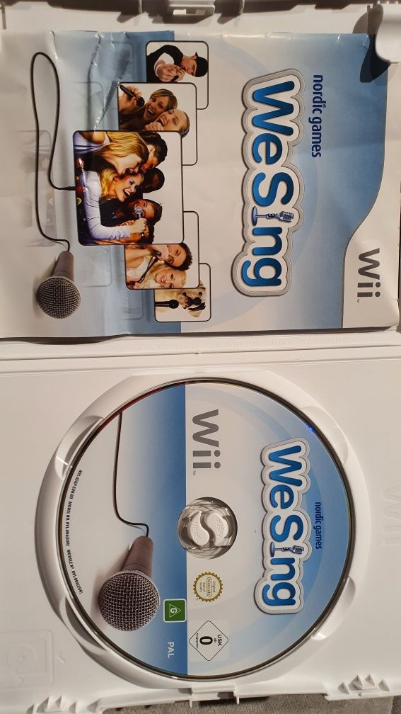 Gra Wii WeSing plyta CD, 2 mikrofony Logitech, hub 4 USB, oryginał