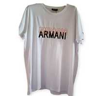 Emporio Armani biała koszulka męska bawełna XL