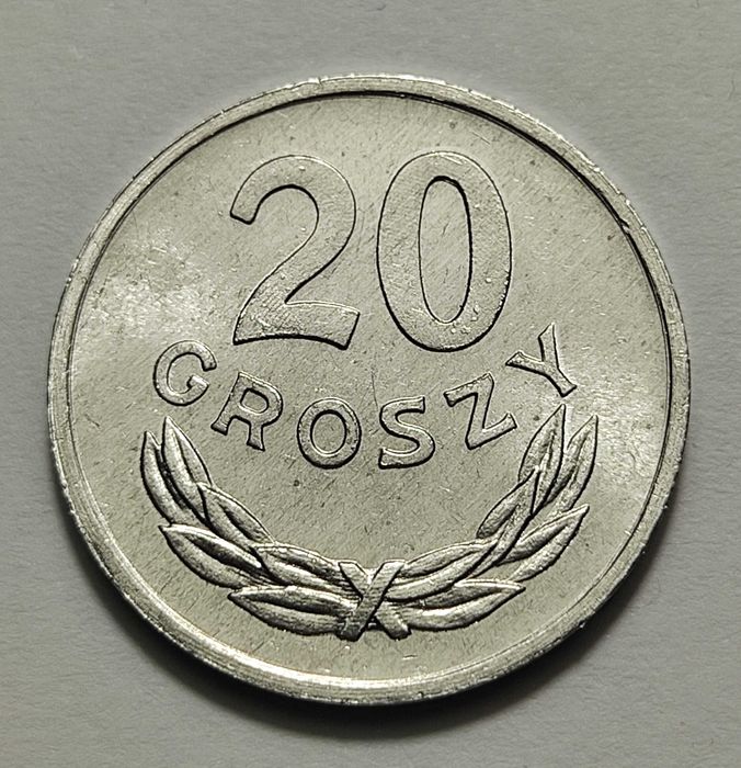 20 gr 1985 r., destrukt - cętkowany rewers - E5