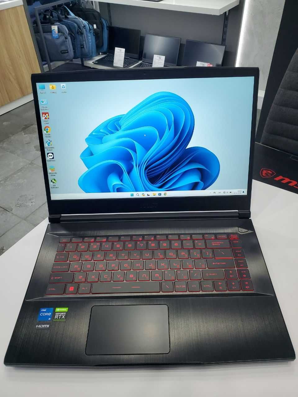 Ноутбук MSI Thin GF63 Core I5-11400H/RTX3050 4GB/16GB/512GB SSD