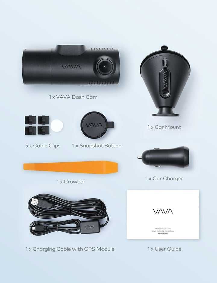 НОВЫЙ Видеорегистратор с двумя камерами VAVA VD009 2К GPS Sony IMX335