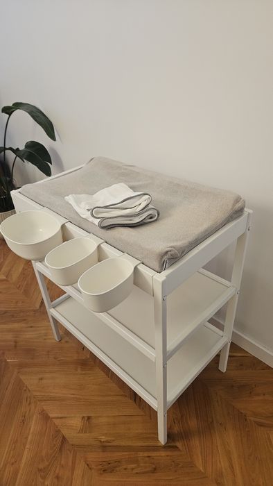 Przewijak Woodies z materacem + organizery Ikea