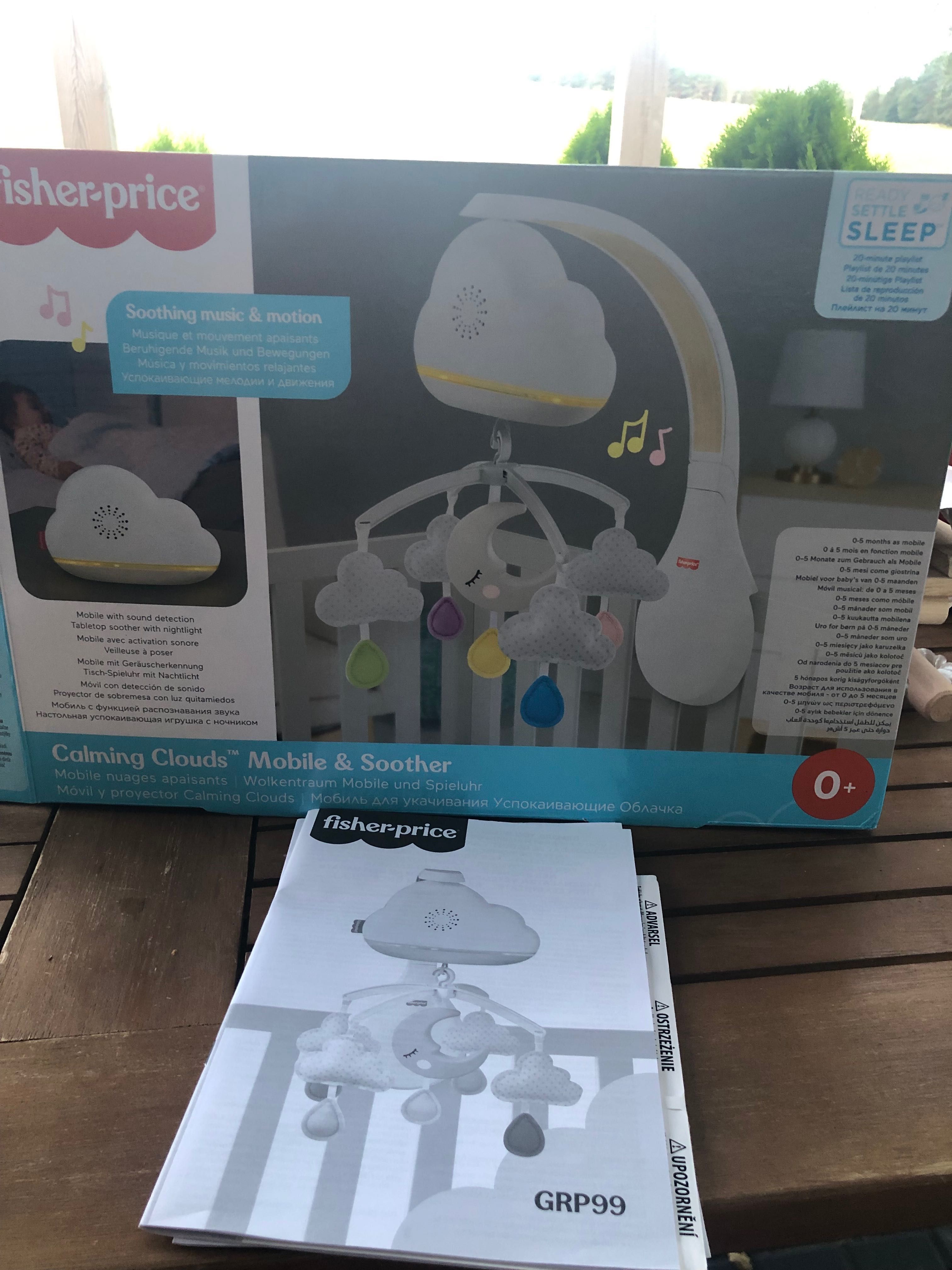 Karuzelka Fisher Price chmurkowa uspokajacz sensor płaczu