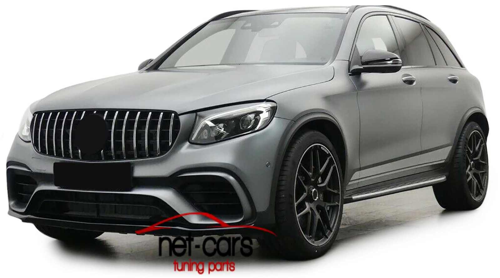 Grill MERCEDES GLC X253 C253 Panamericana 15-19 czarny połysk chrom