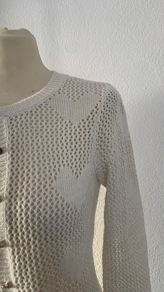 Mohito sweter rozmiar M, 38 na guziki ecru