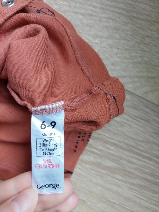 Rampers słonie słoniki brązowy 74