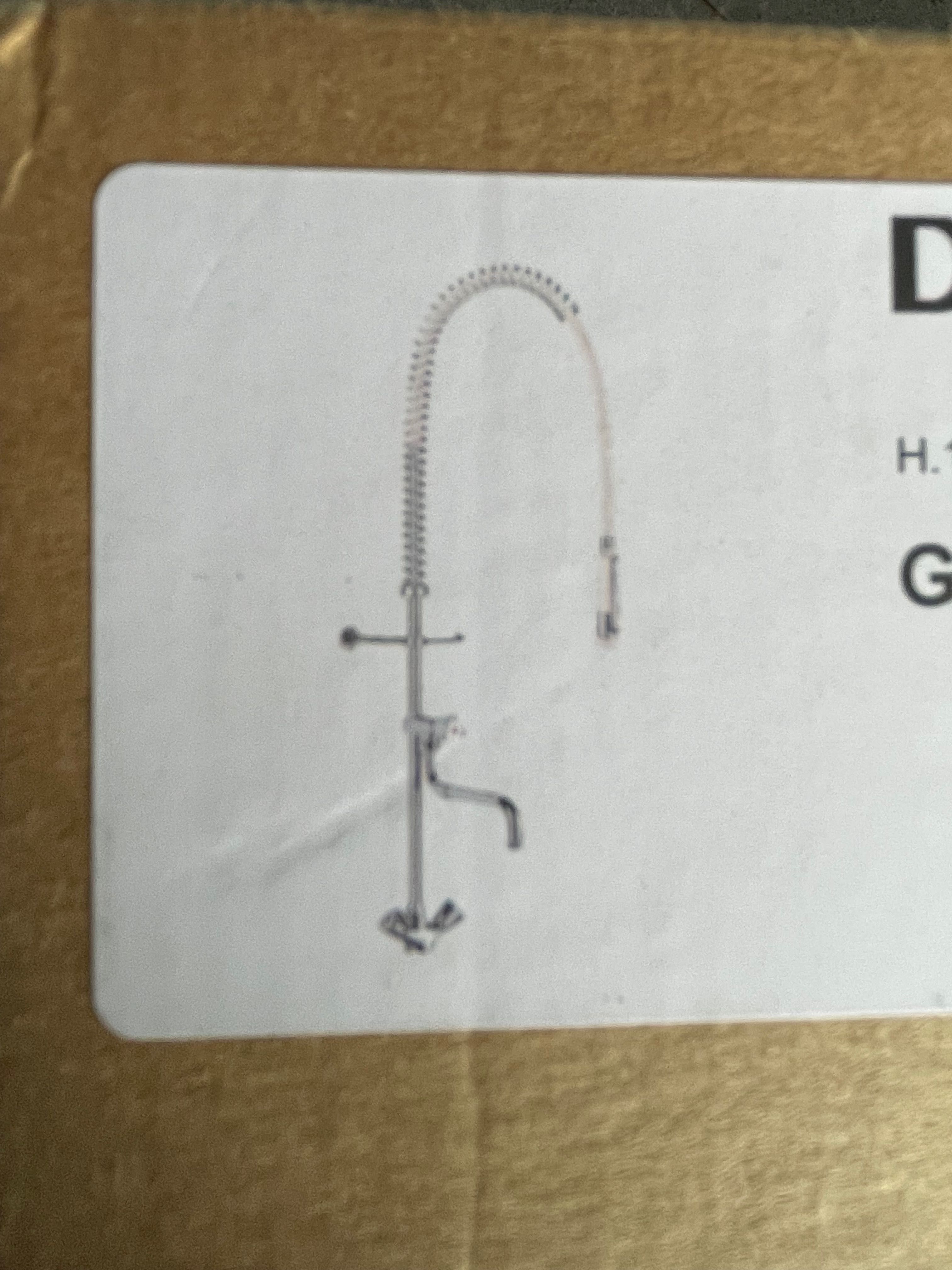 Conjunto de pré-lavagem monofuro com misturadora Delabie