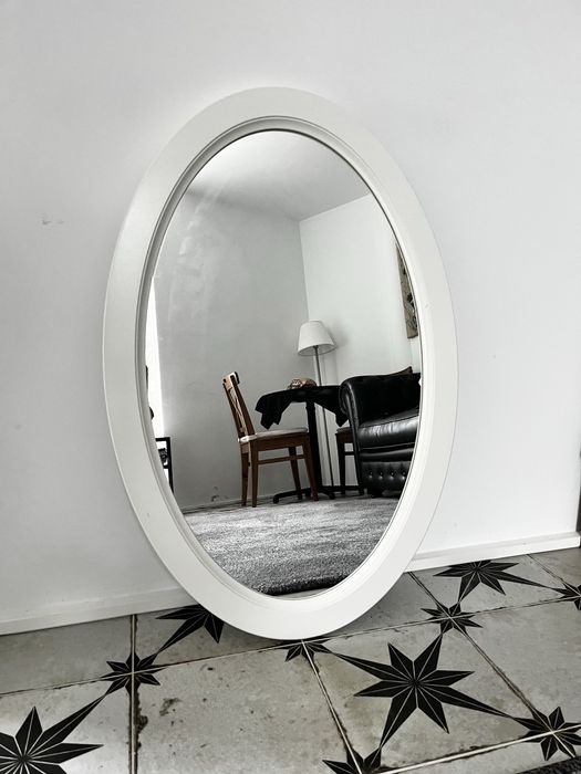 Espelho em madeira lacado branco