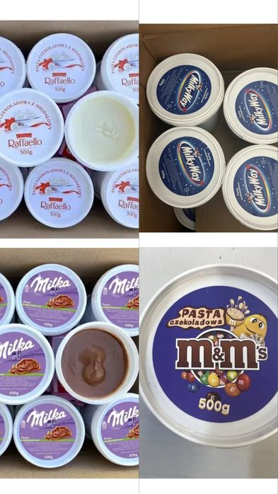 Шоколадні пасти , kinder , rafaello , buenno , mars ,Milkyway,dubai