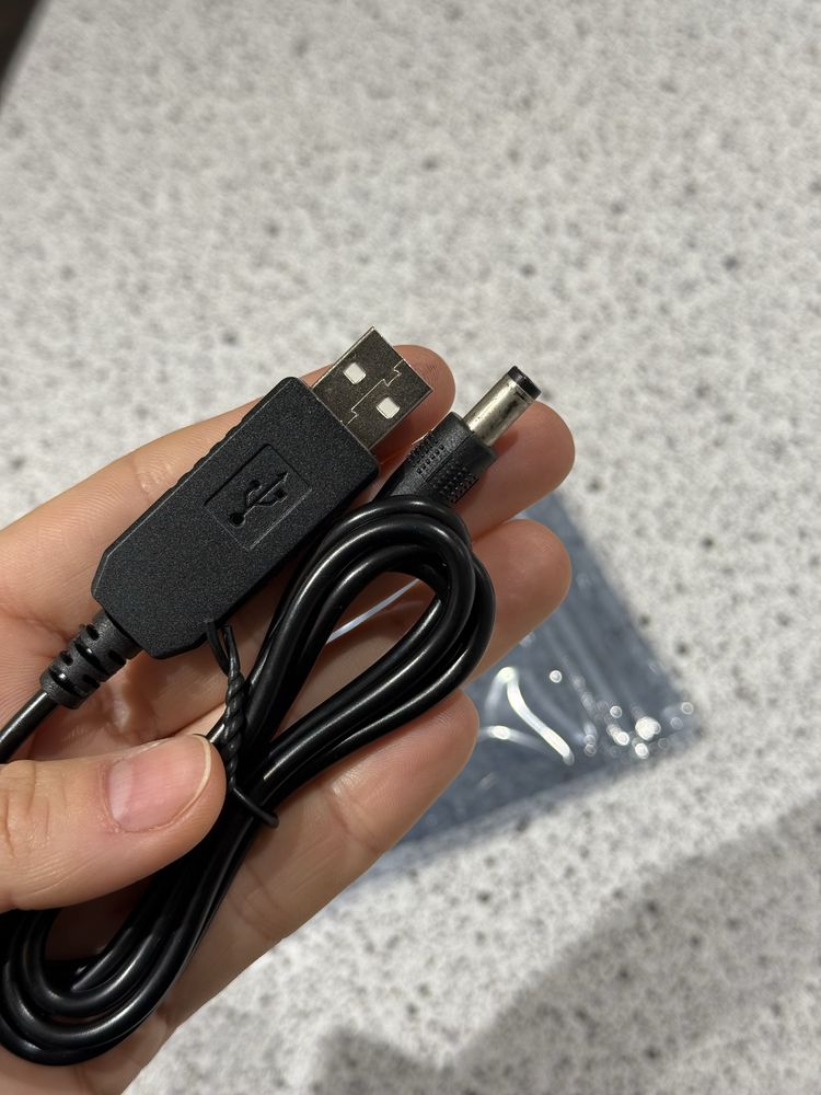 Кабель для роутера від повербанка з перетворювачем на 12V