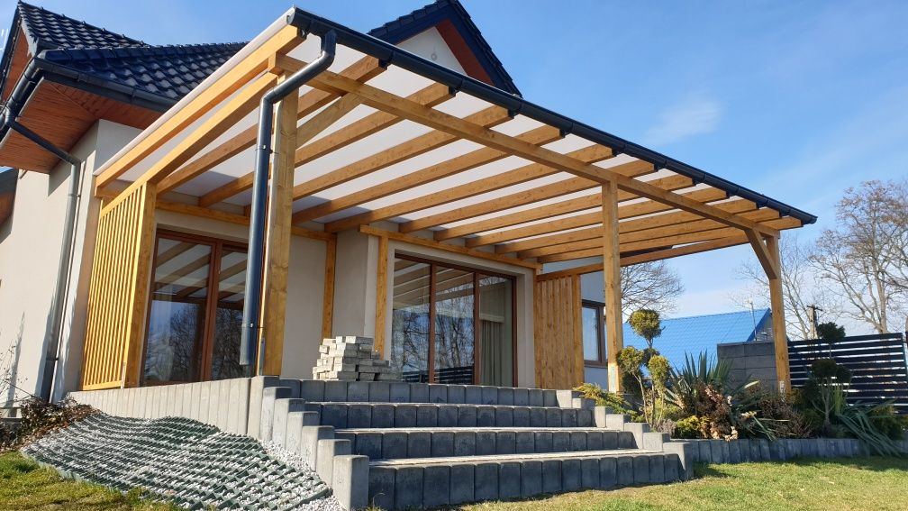 Pergola wiata zadaszenie tarasu tarasy pergole z bsh