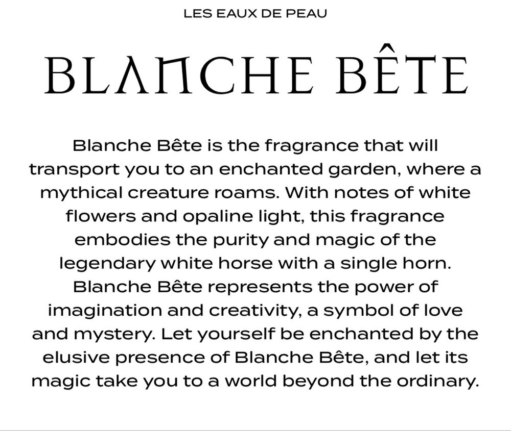 Blanche Bête eau de parfum
