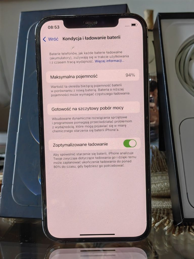 IPhone 12 Pro bateria 94%, dowód zakupu