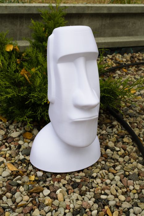 Rzeźba ogrodowa - Moai/Easter Island/Wyspy Wielkanocne - biały