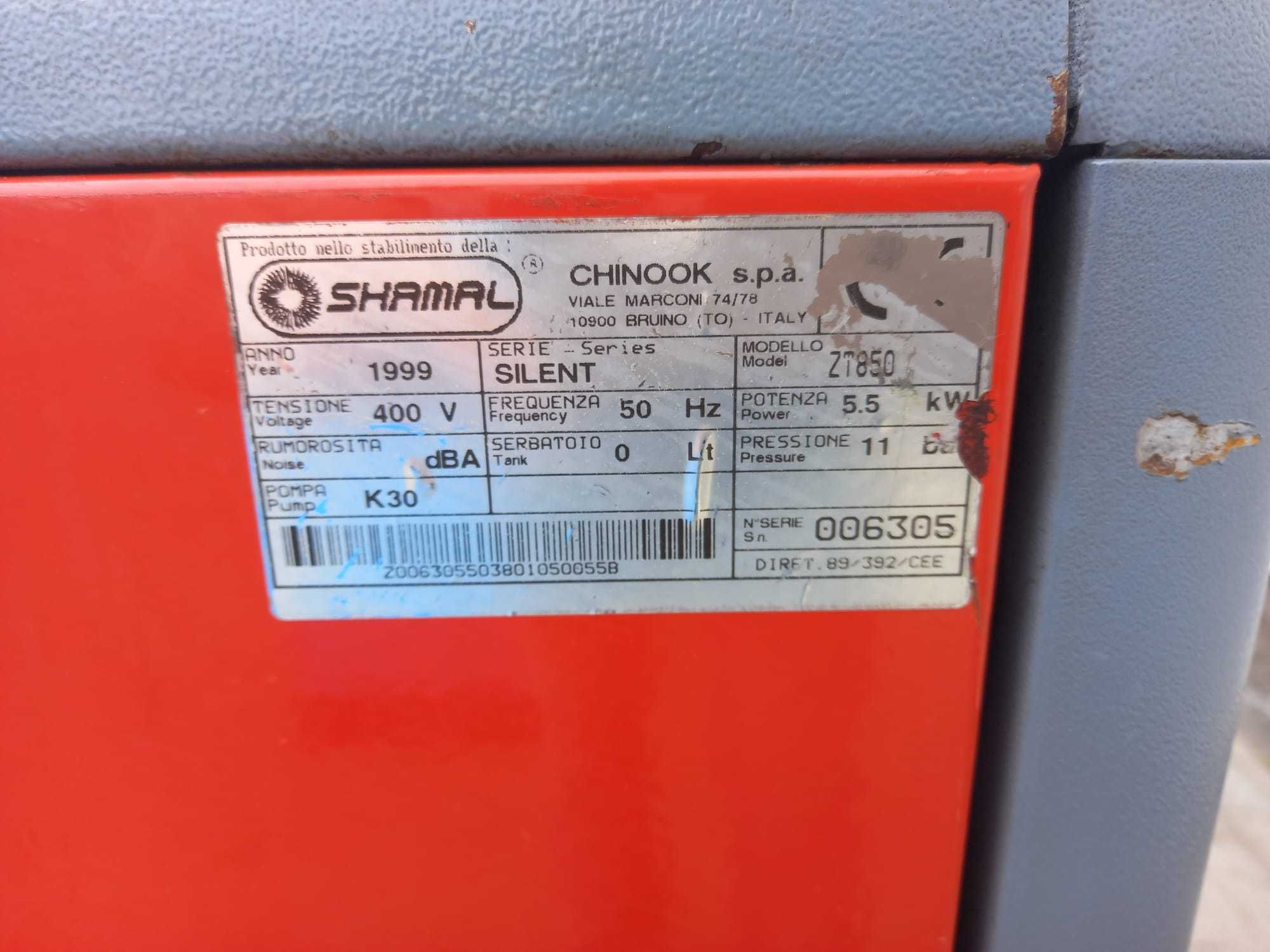 Kompesor tłokowy Shamal Shilent 5.5 kw
