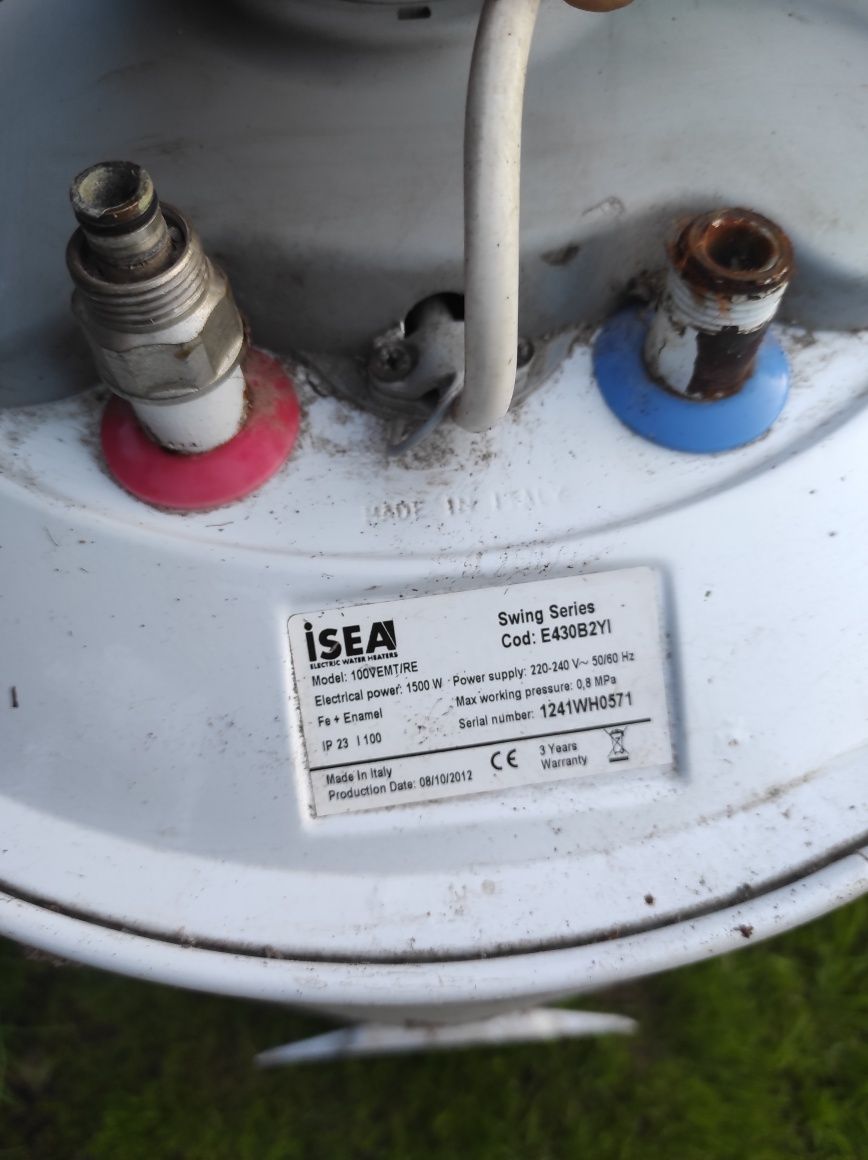 Bojler elektryczny+ co 100l, 1500W ISEA 100VEMT/RE