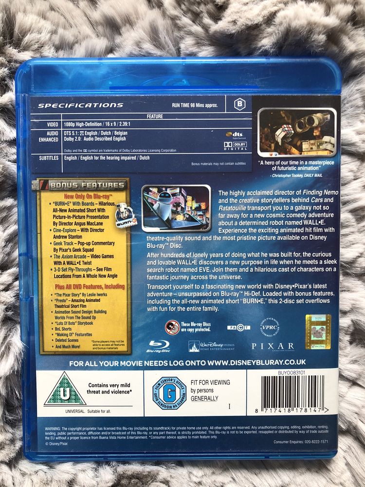 Film Wall-e Disney Blue Ray