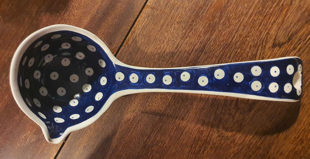 Porcelana Bolesławiec- Chochla do zupy