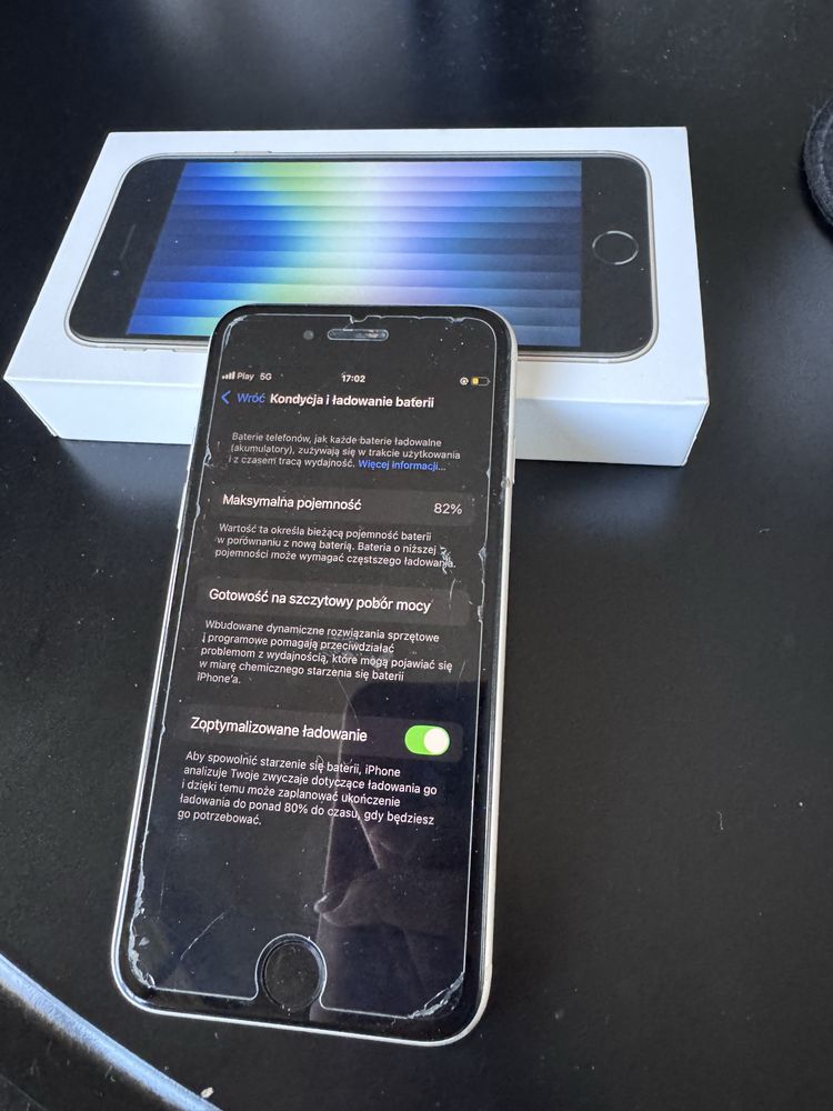 iPhone SE (2022) 64 GB – biały + oryginalne pudełko