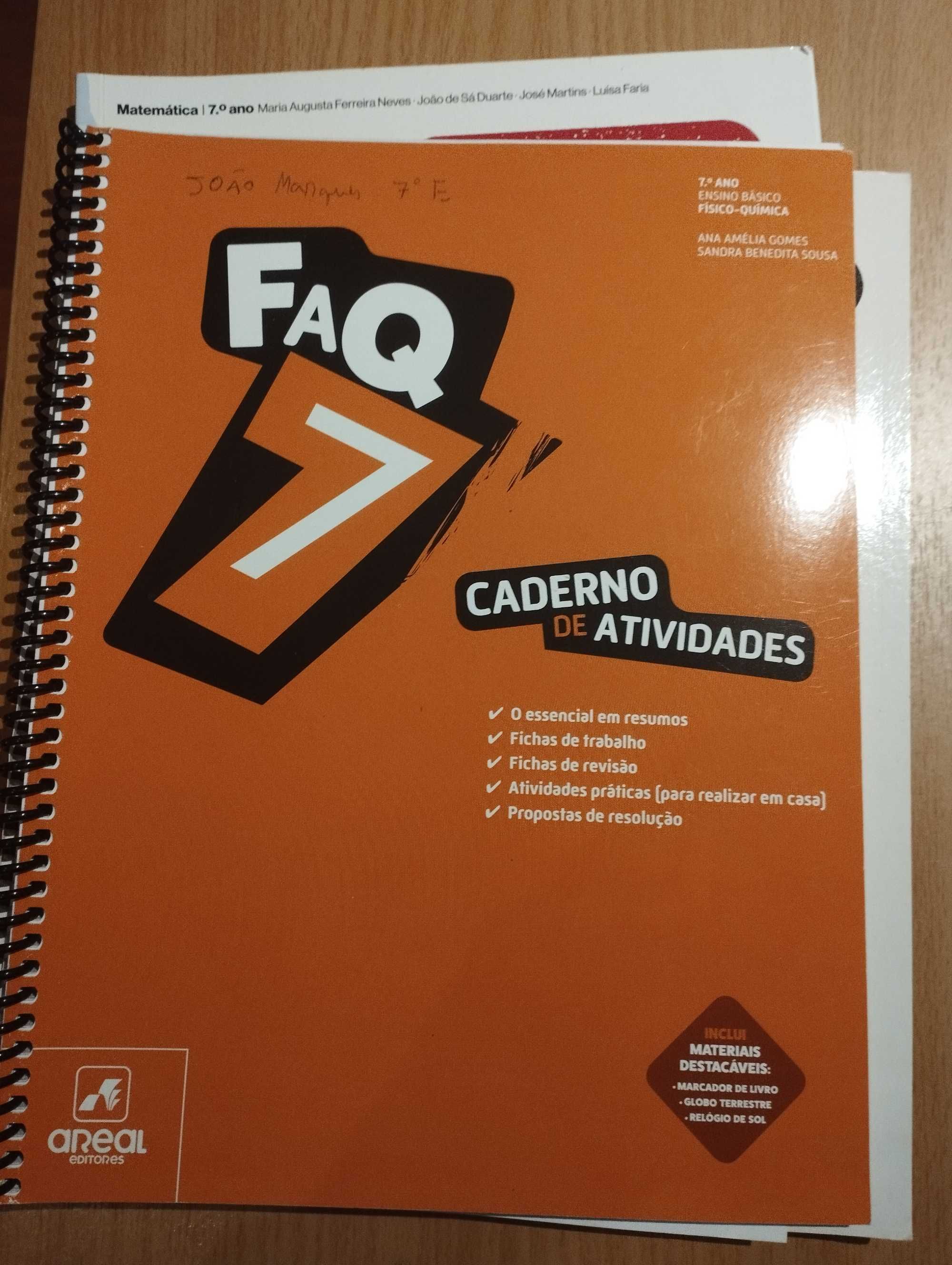 Livros de fichas 7 ano escola d. Pedro iv