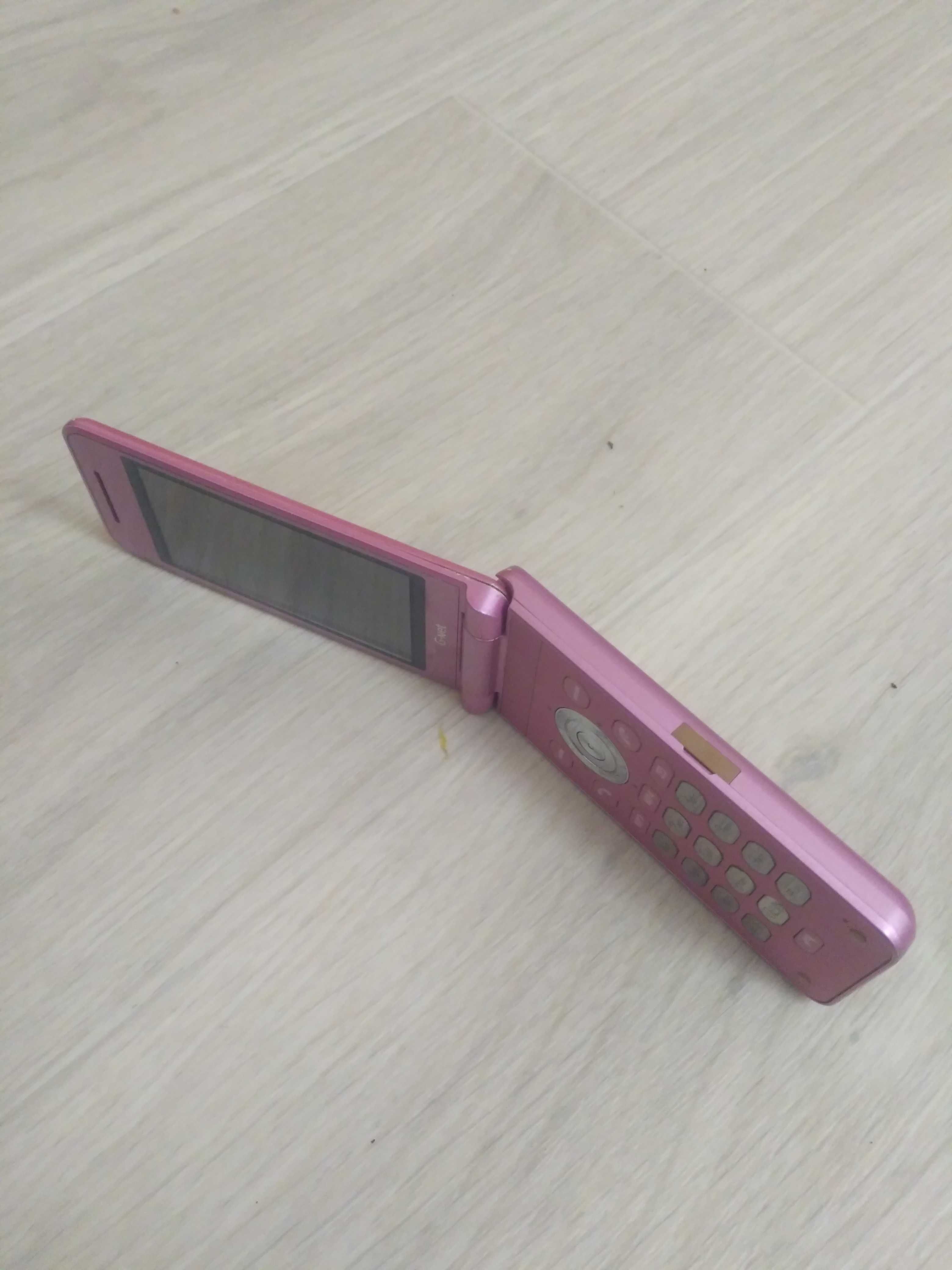 Телефон кнопочный с ТВ pink