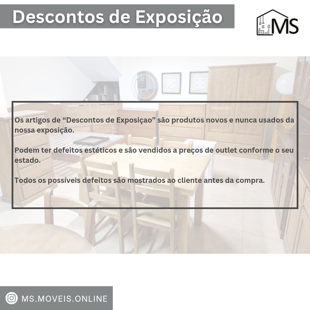 Conjunto mesa extensiva e 4 Cadeiras - NOVOS com desconto