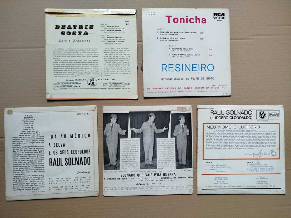 Discos Vinil Musica Portuguesa - Vinis Antigos Singles e EP's