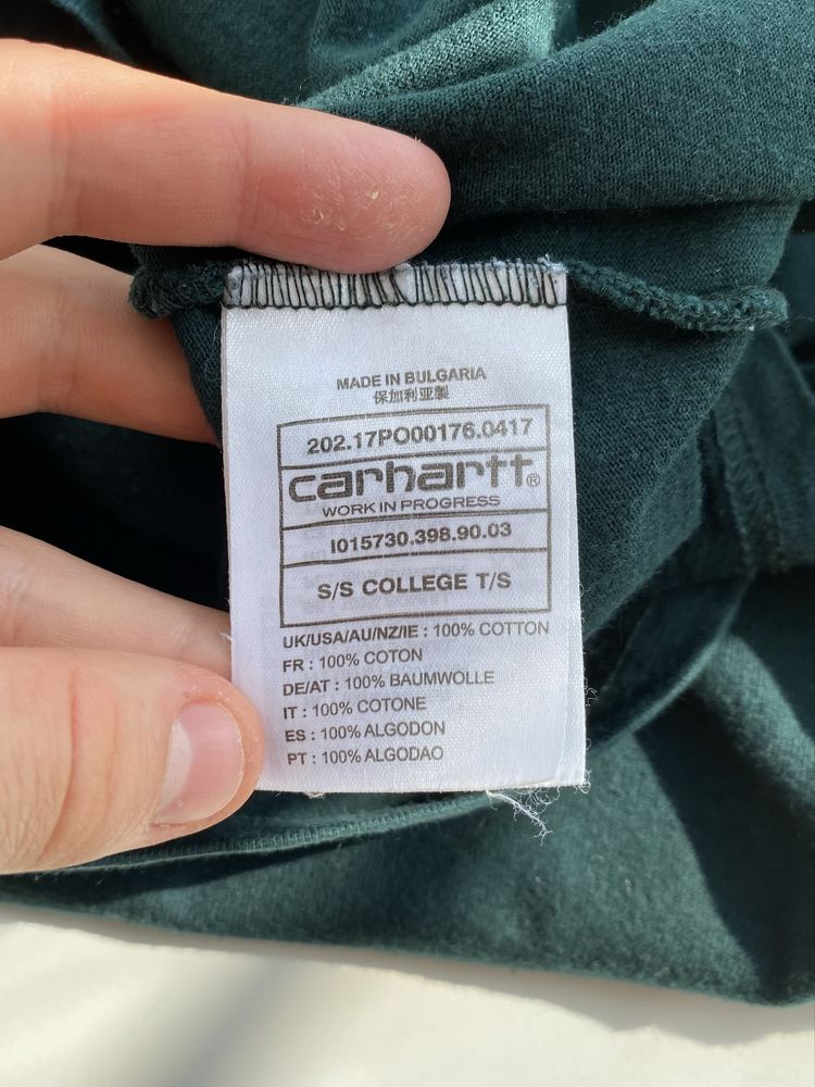 Футболка carhartt зелена чоловіча розмір М стріт