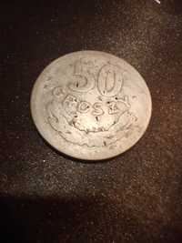 Moneta 50gr bez 
znaku mennicy 1949