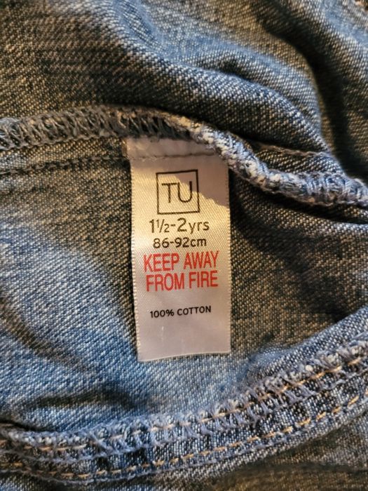 Katanka, kurtka wiosenna dla dziewczynki jeansowa TU, roz. 86/92