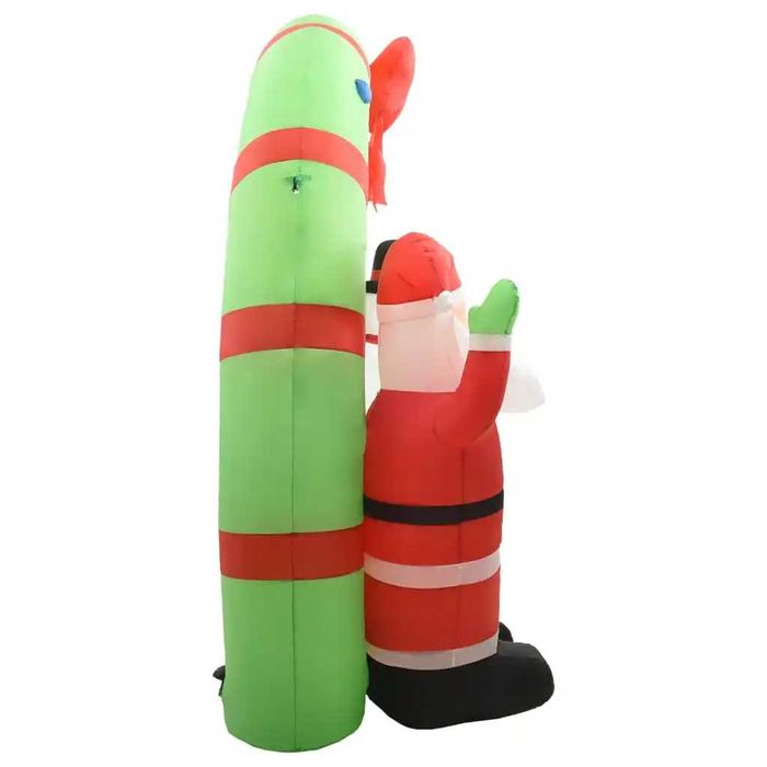 Arco Insuflável Natalício Pai Natal E Boneco De Neve Led 223 Cm