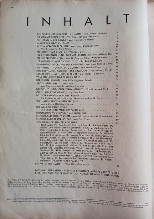 Niemiecka fotoksiążka Adolf Hitler EIN MANN UND SEIN VOLK